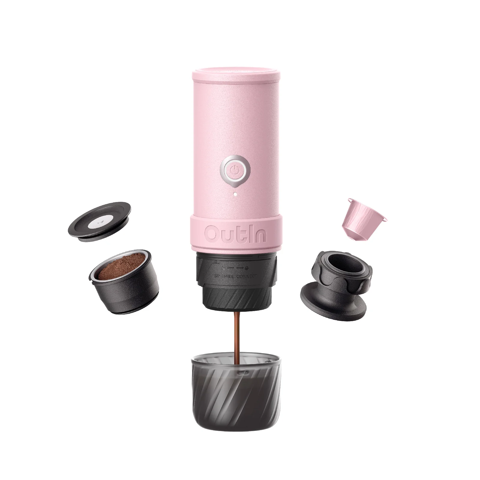 Máy pha cà phê Outin Mino - màu Rose Clay - Ảnh 3