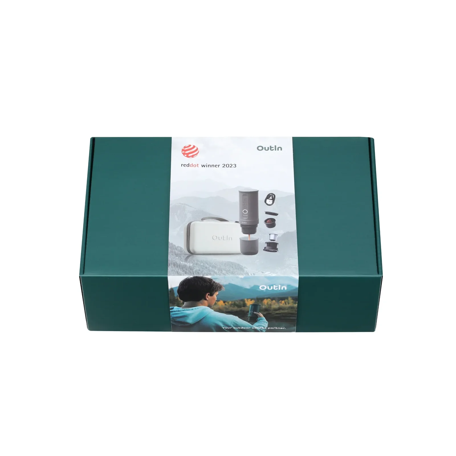 SET Máy pha cà phê OutIn Nano kèm túi đựng - màu Forest Green - Ảnh 2