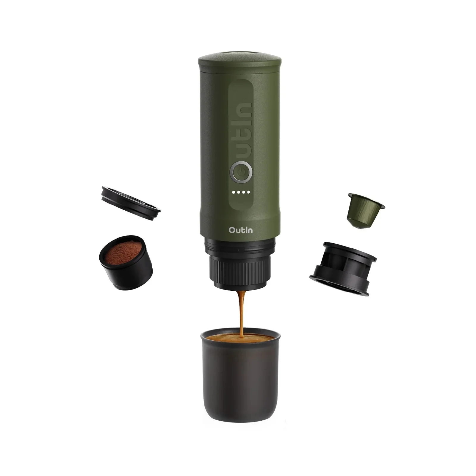 SET Máy pha cà phê OutIn Nano kèm túi đựng - màu Forest Green - Ảnh 5