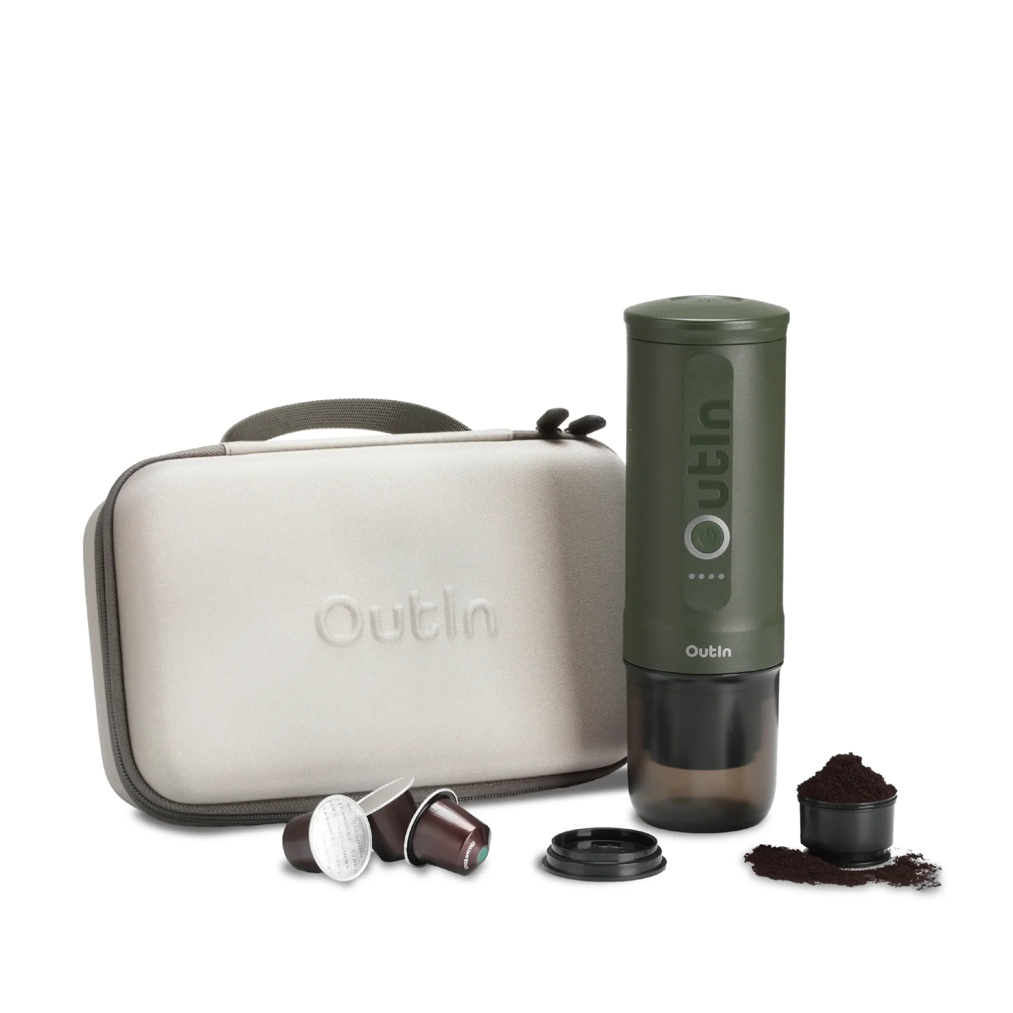 SET Máy pha cà phê OutIn Nano kèm túi đựng - màu Forest Green